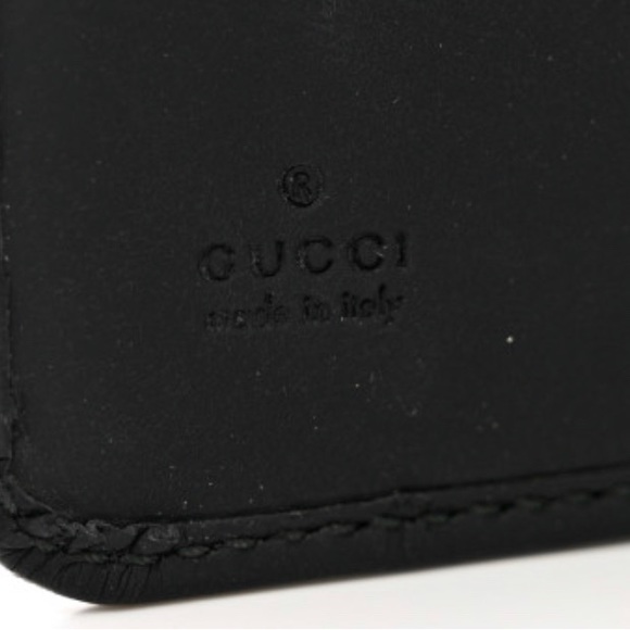 Gucci Rubberized Leather Guccissima iPad Case Black